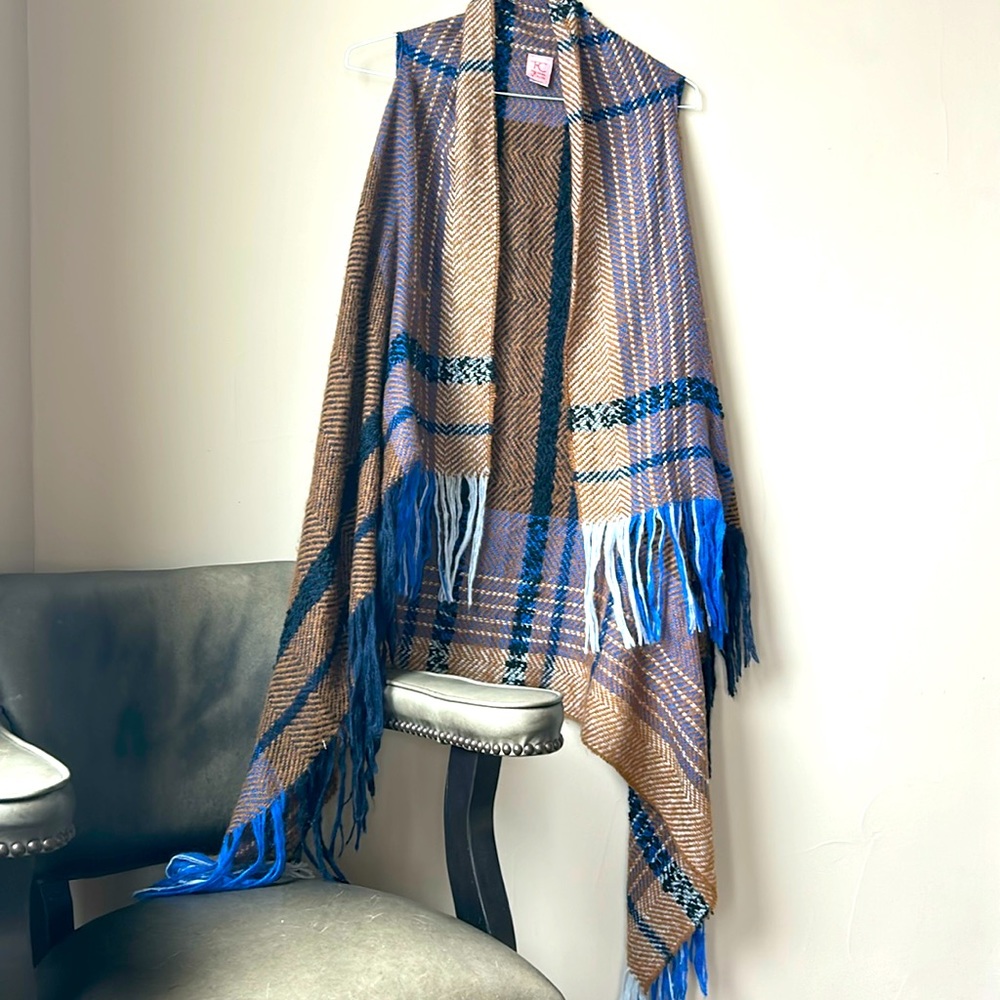 THEODORA CALLUM multicolored long fringe vest - Picture 1 of 6